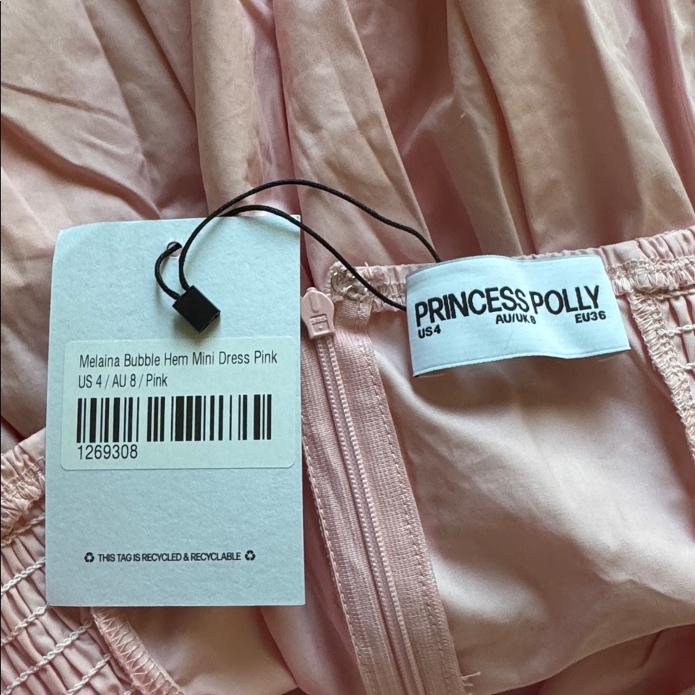 Princess Polly Pink Bubble Hem Mini Dress - Picture 2 of 2